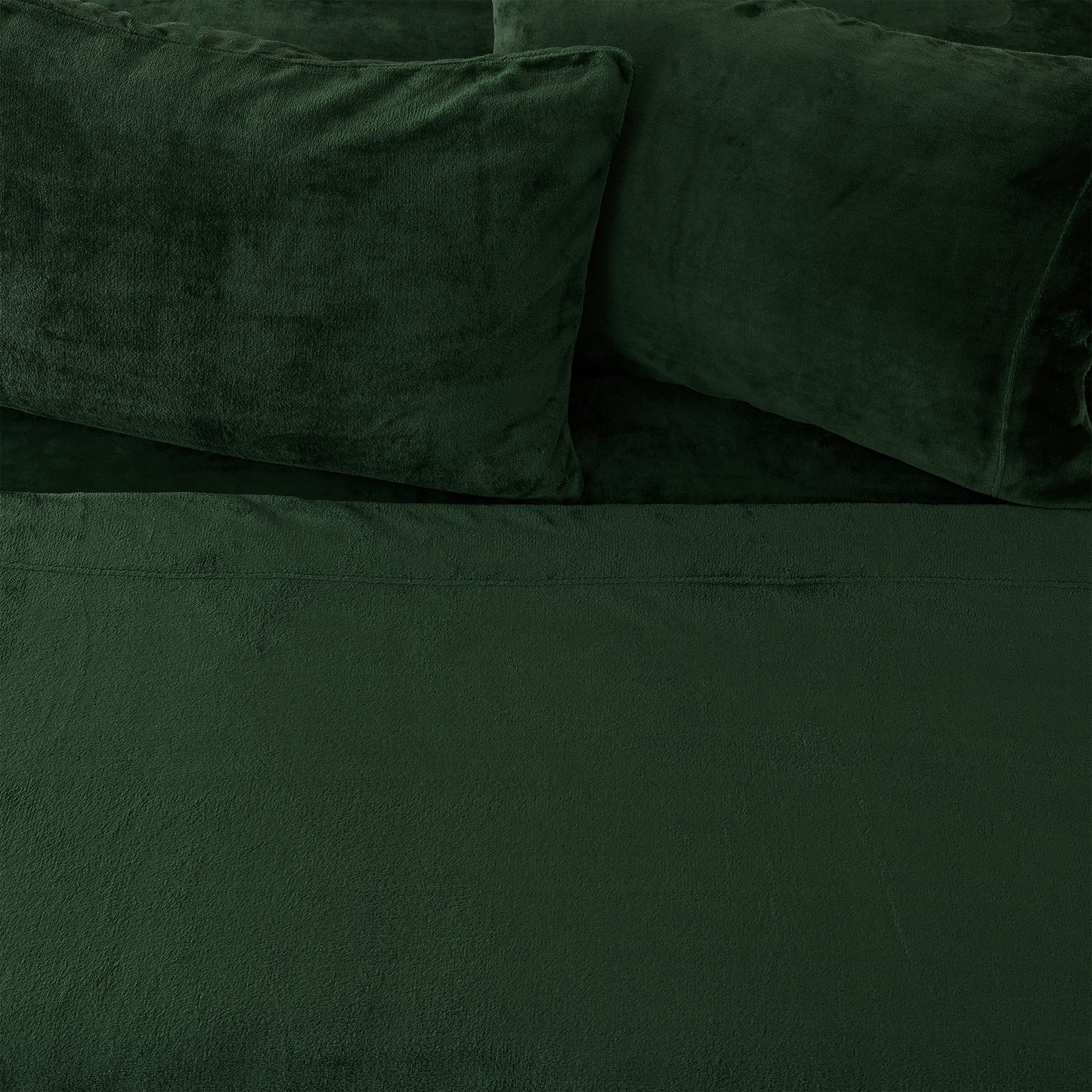 4-Piece Solid Jewel-Toned Plush Sheet - Velvet Luxe Collection