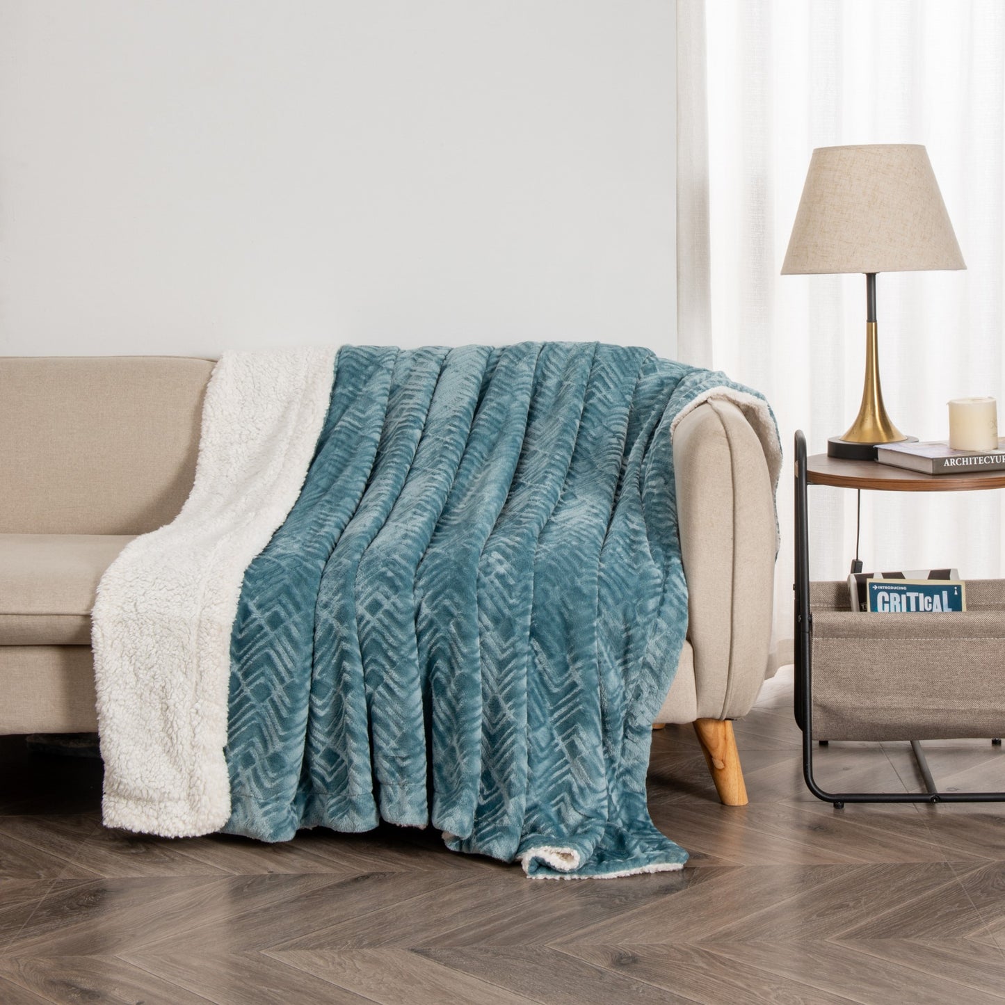 Velvet Plush Sherpa Luxury Bed Blanket - Berber Collection
