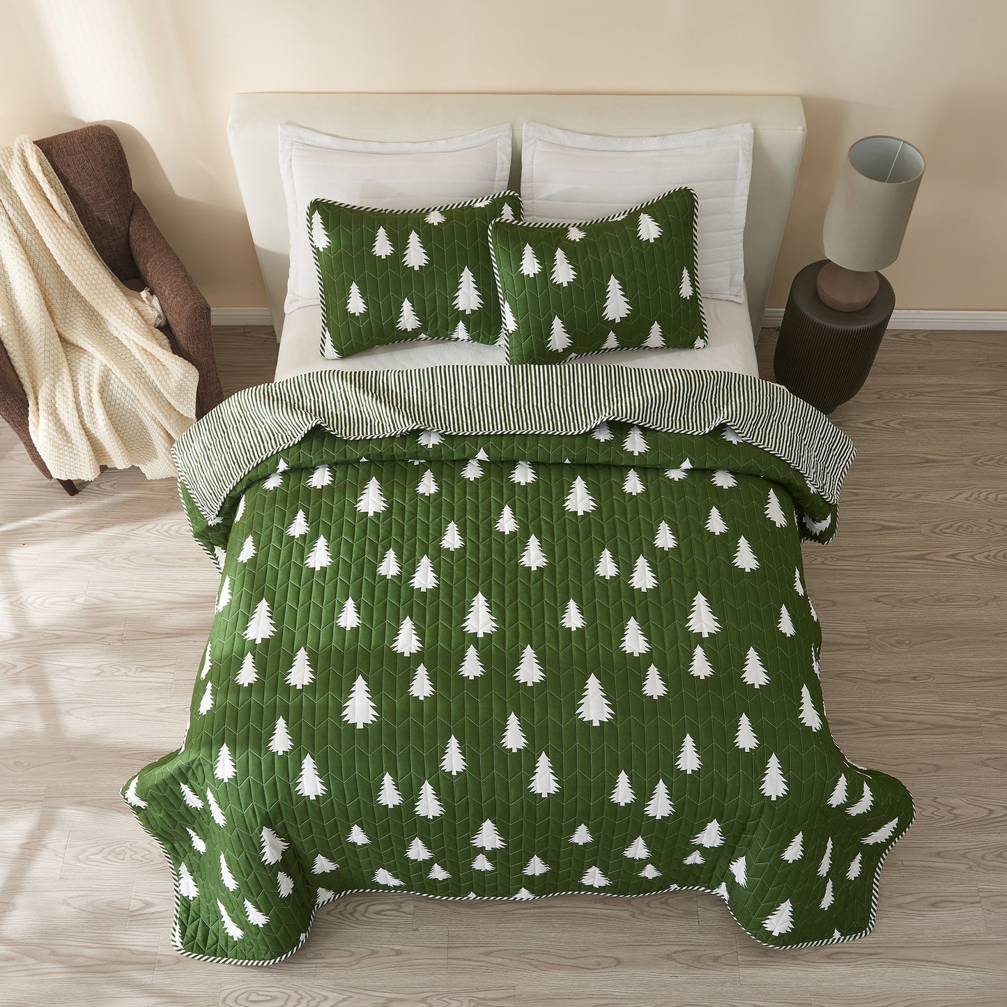 3 Piece Lodge Printed Quilt - Arrowhead