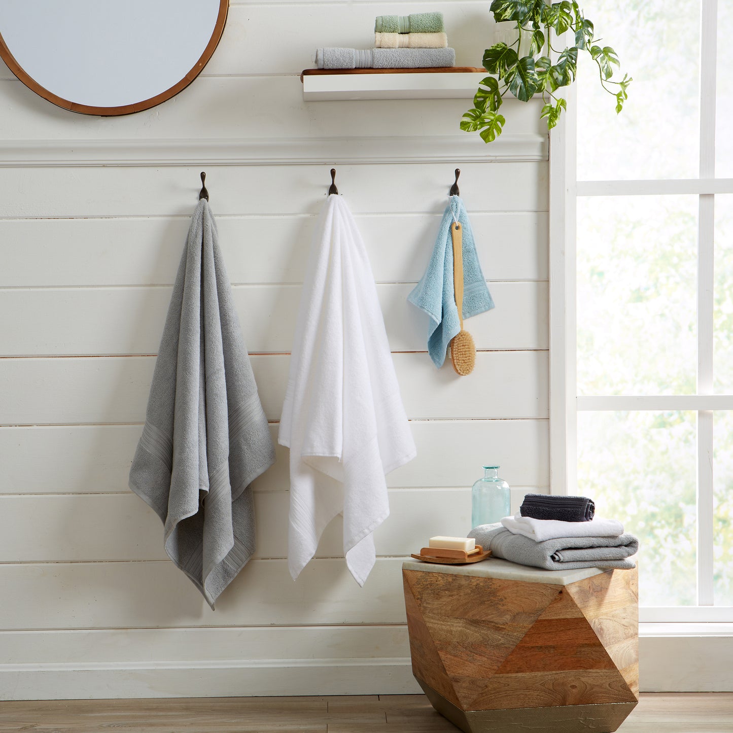 4 Pack Cotton Bath Towels - Cooper Collection