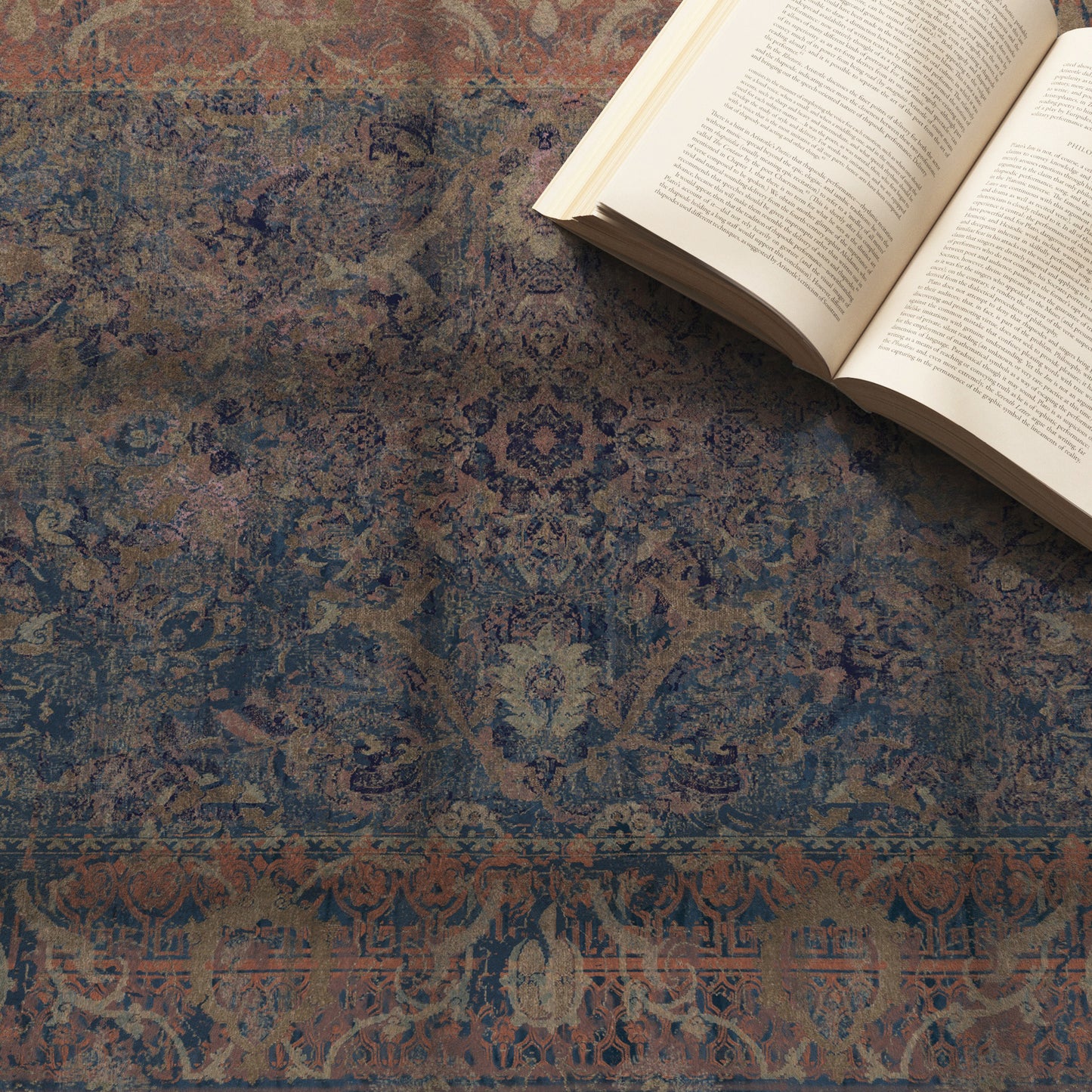 Ultra Soft Distressed Boho Inspired Machine Washable Area Rug