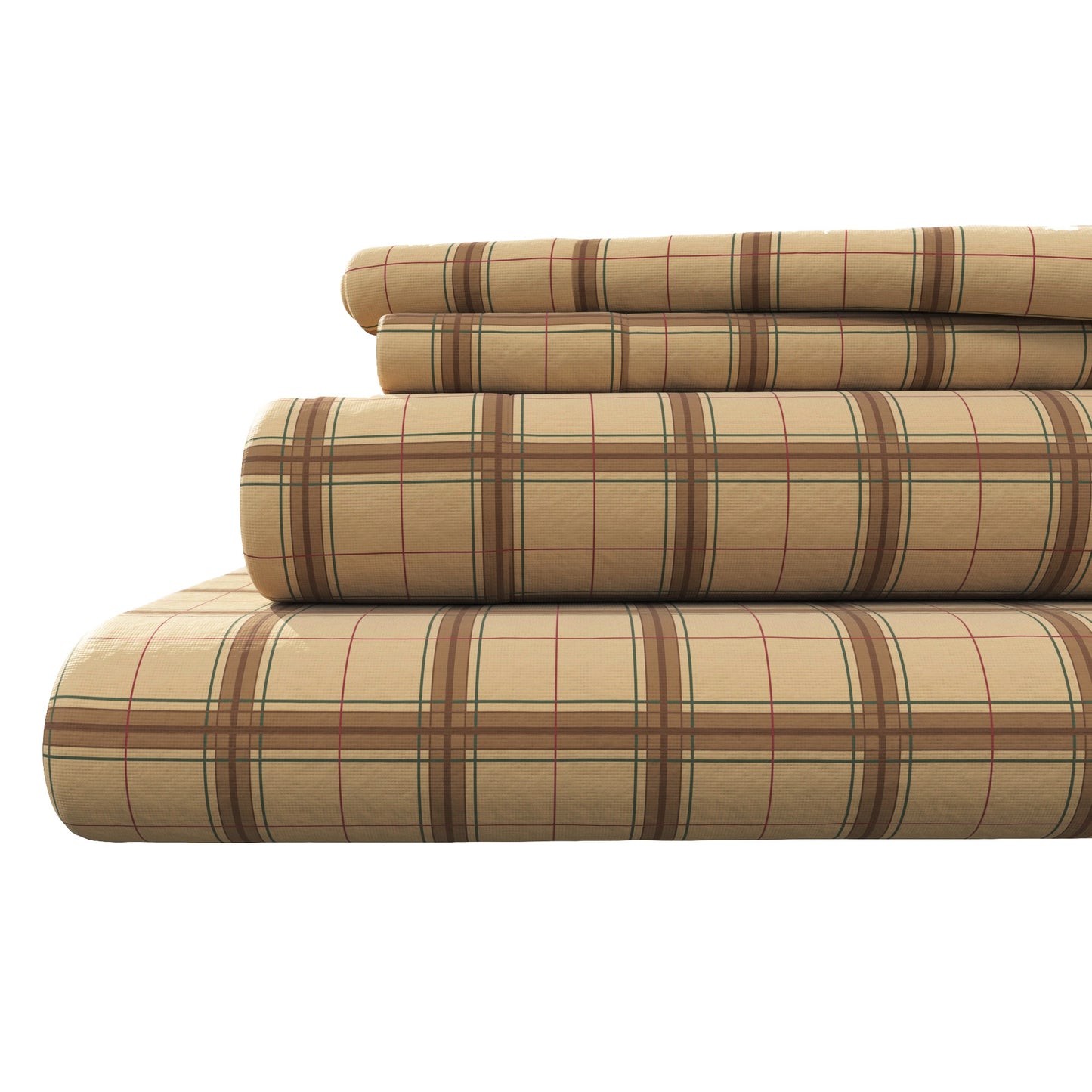 Turkish Cotton Flannel Sheet Set - Plaid & Stripe Collection