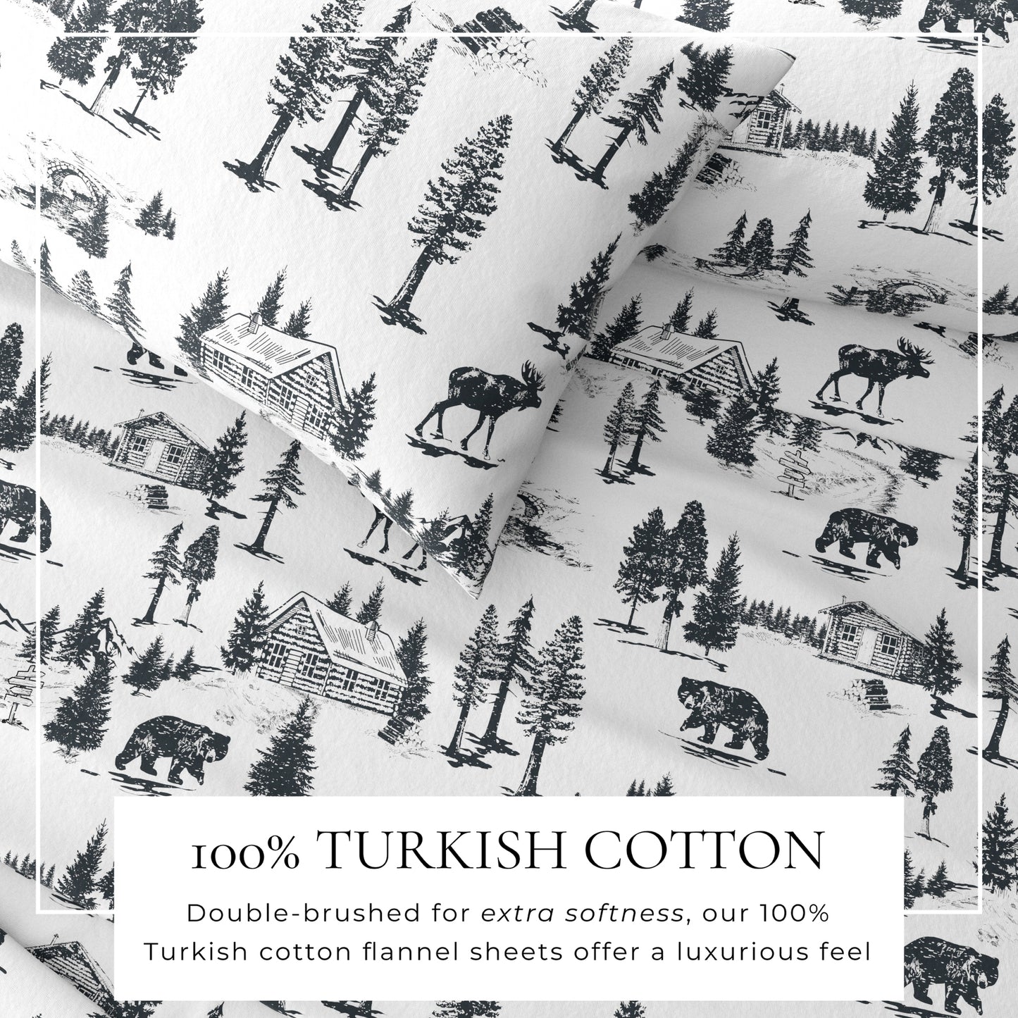4-Piece Turkish Cotton Flannel Sheet - Lakeview Collection