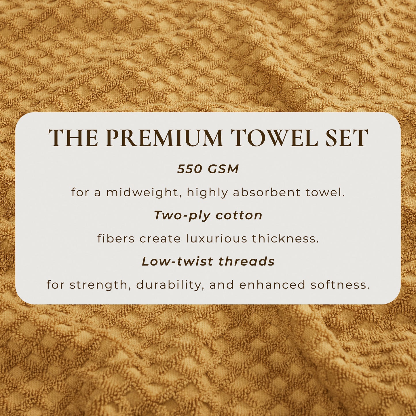 Cotton Diamond Waffle Weave Bath Towel Set - Grayson Collection