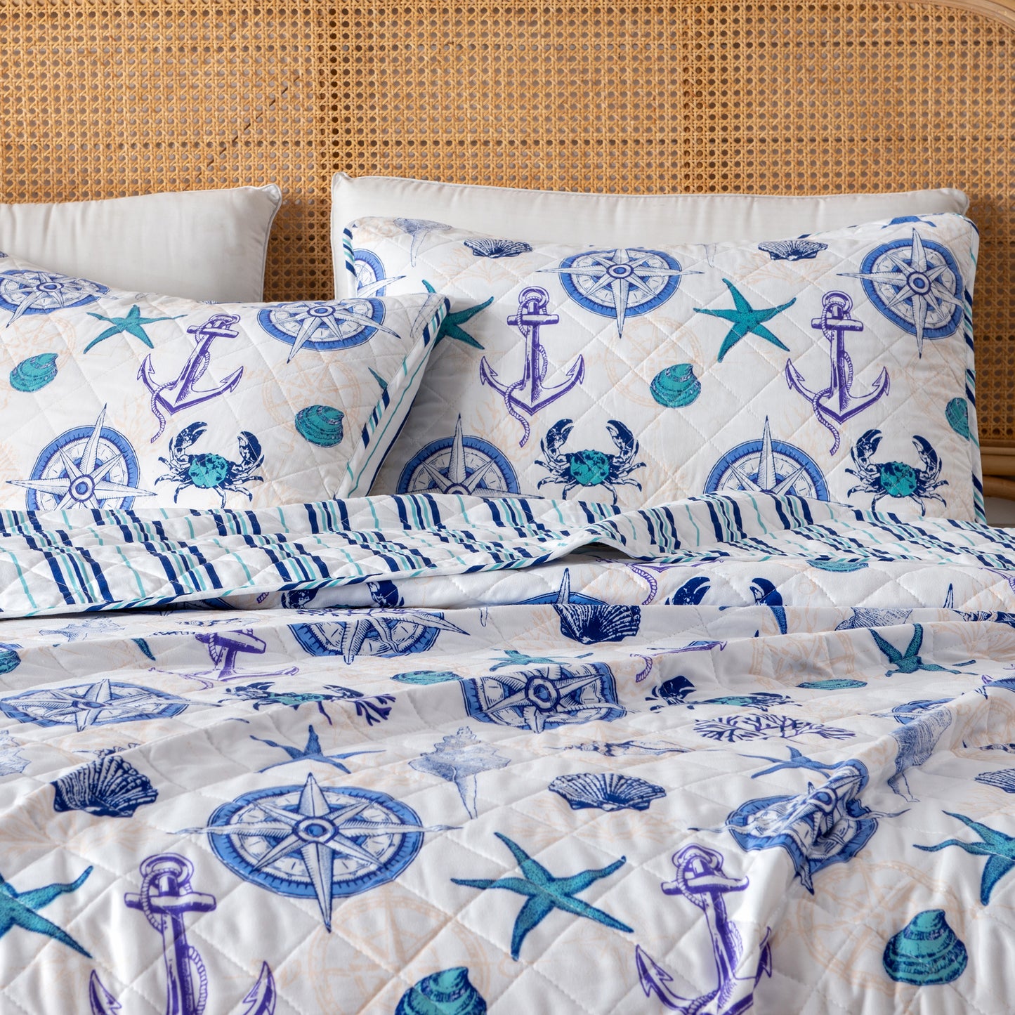 Azure Collection Coastal Quilt Set