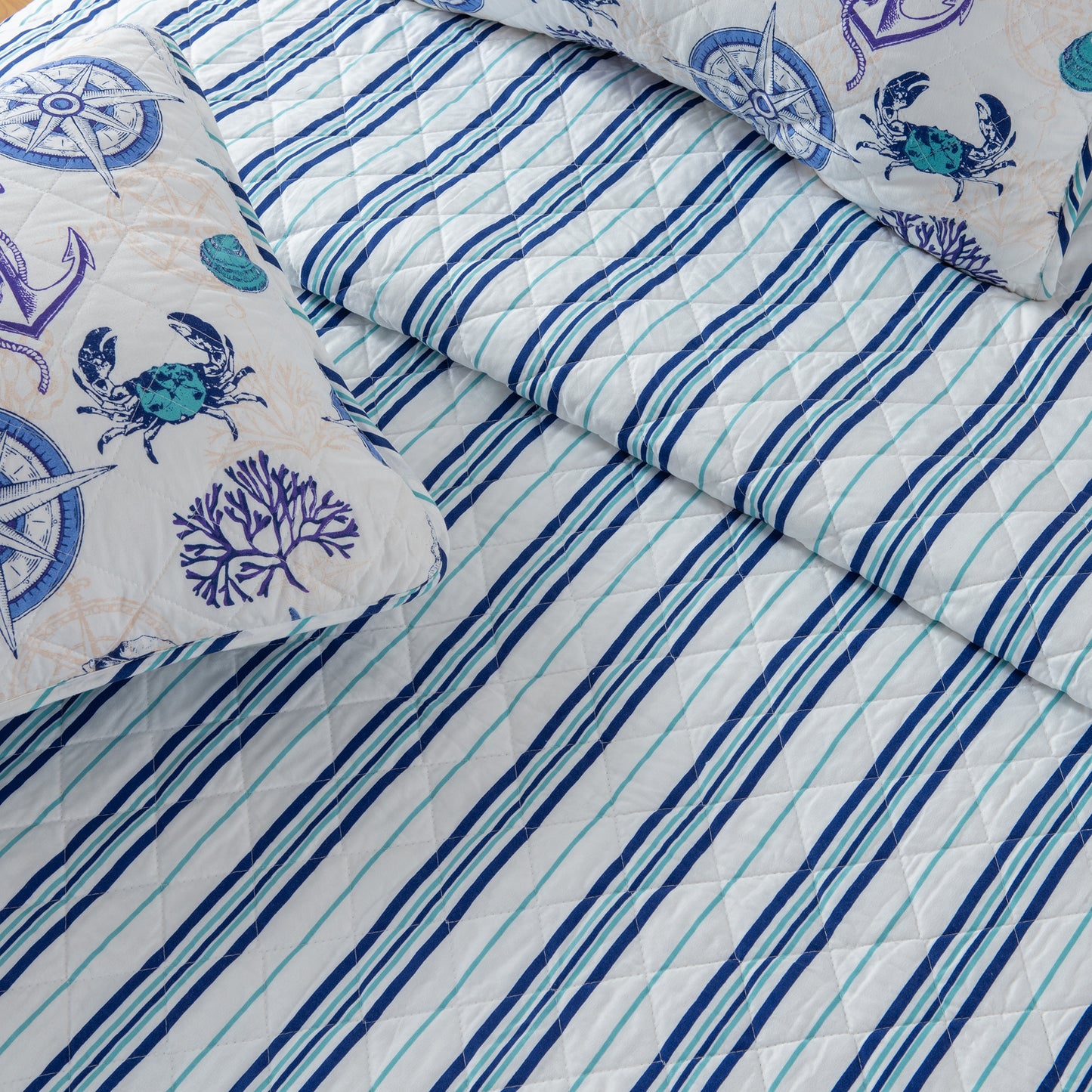 Azure Collection Coastal Quilt Set