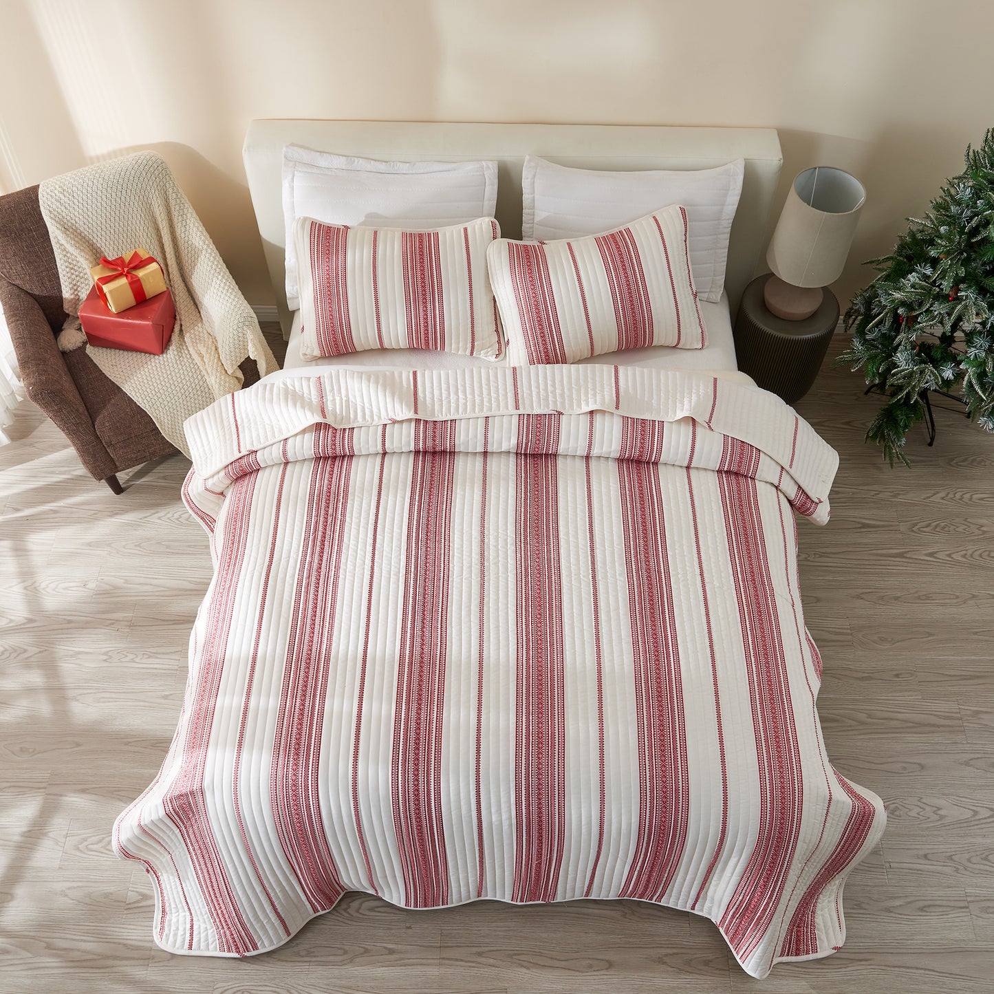 3-Piece Stripe Quilt - Wesley Collection