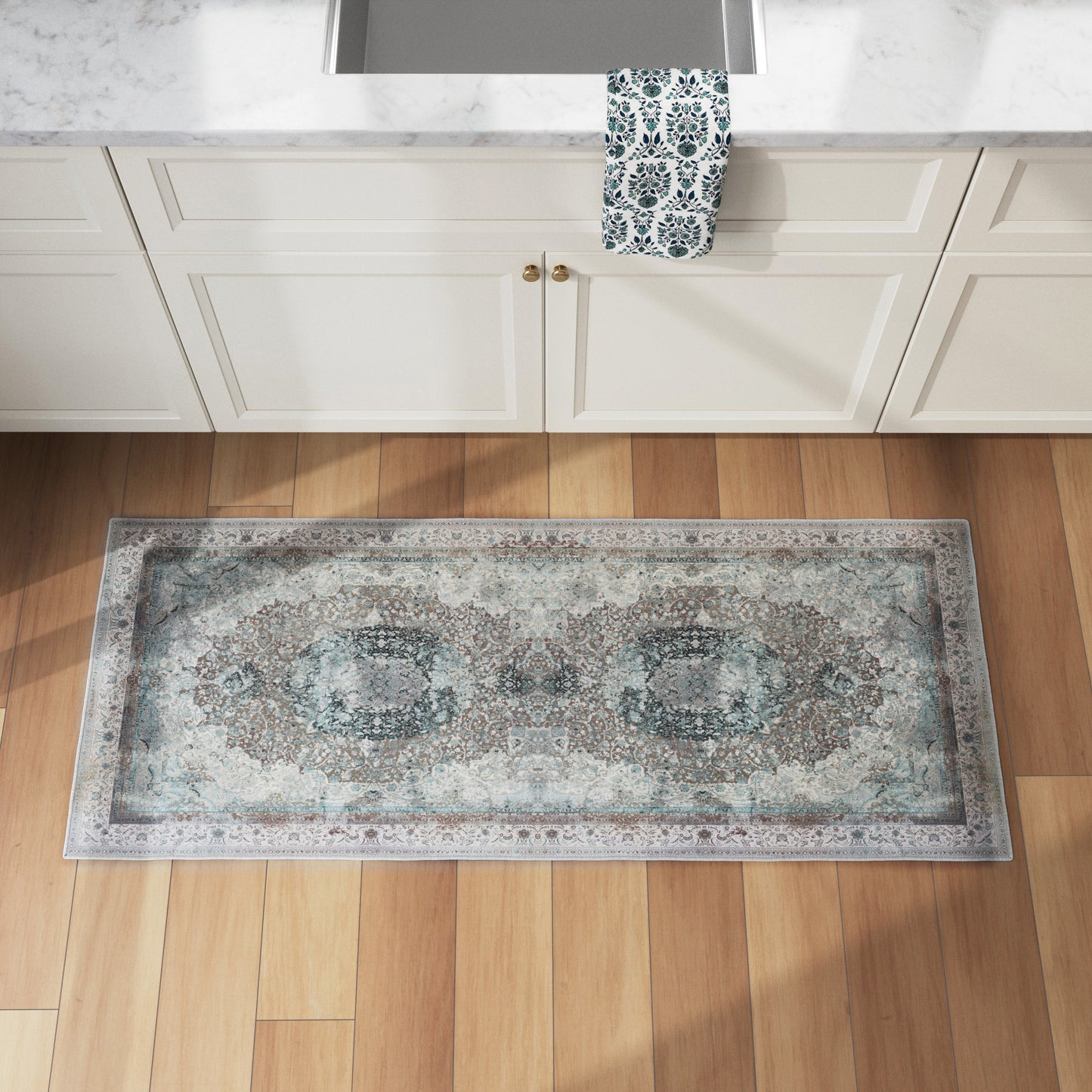 Ultra Soft Distressed Boho Inspired Machine Washable Area Rug