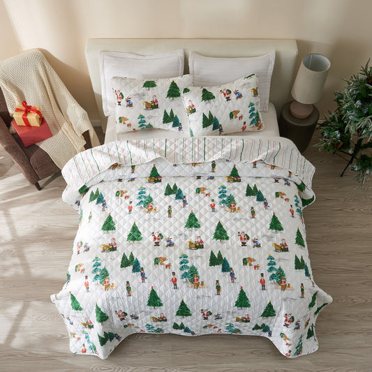 3 Piece Christmas Quilt - Mittens Collection