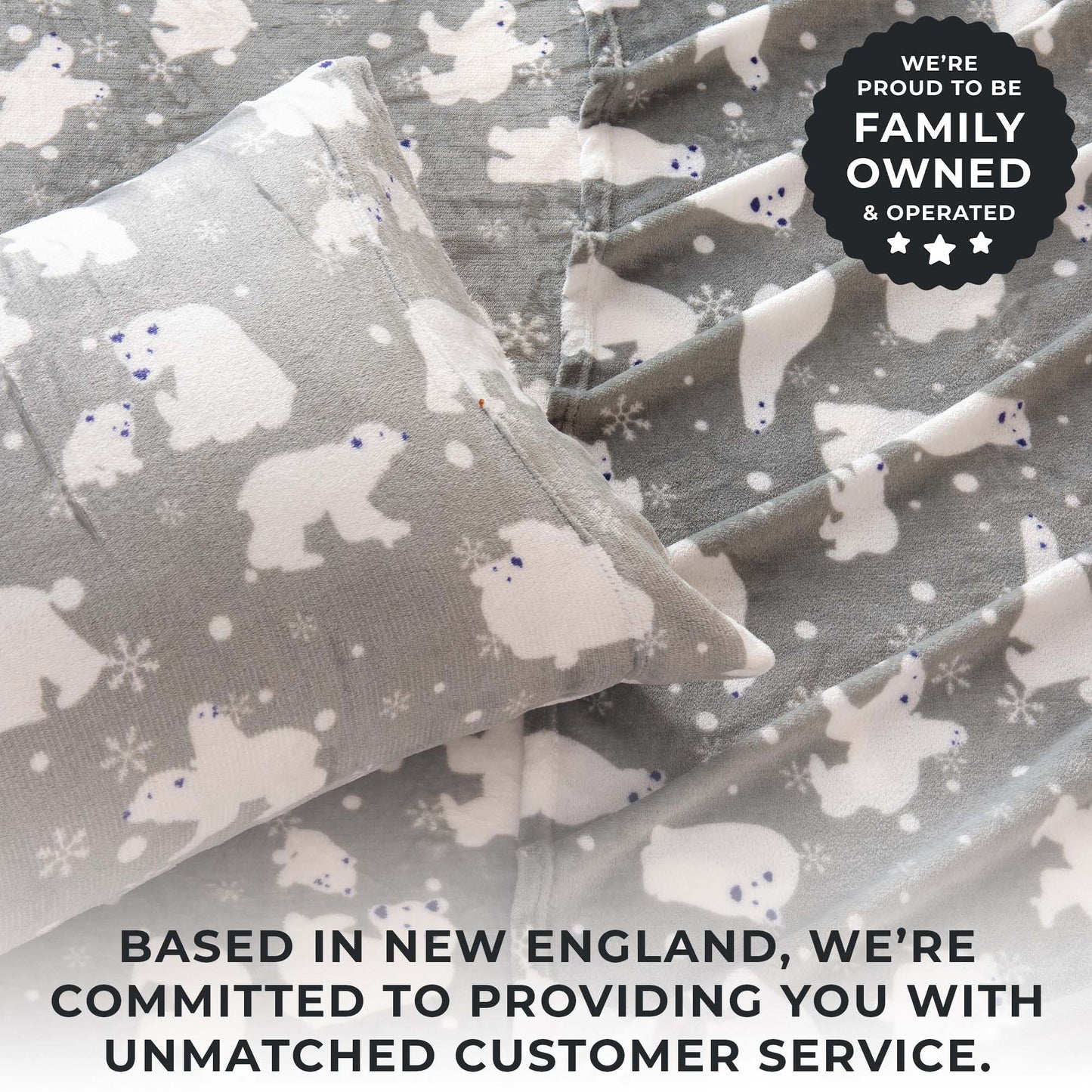 4-Piece Winter Printed Plush Sheet - Velvet Luxe Collection