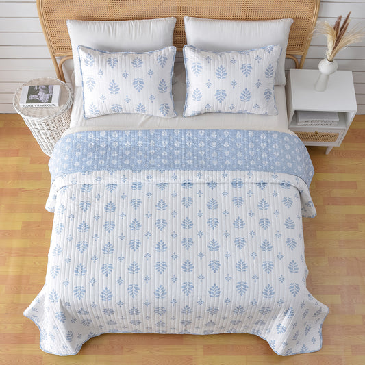 3-Piece French Floral Quilt - Colette Collection