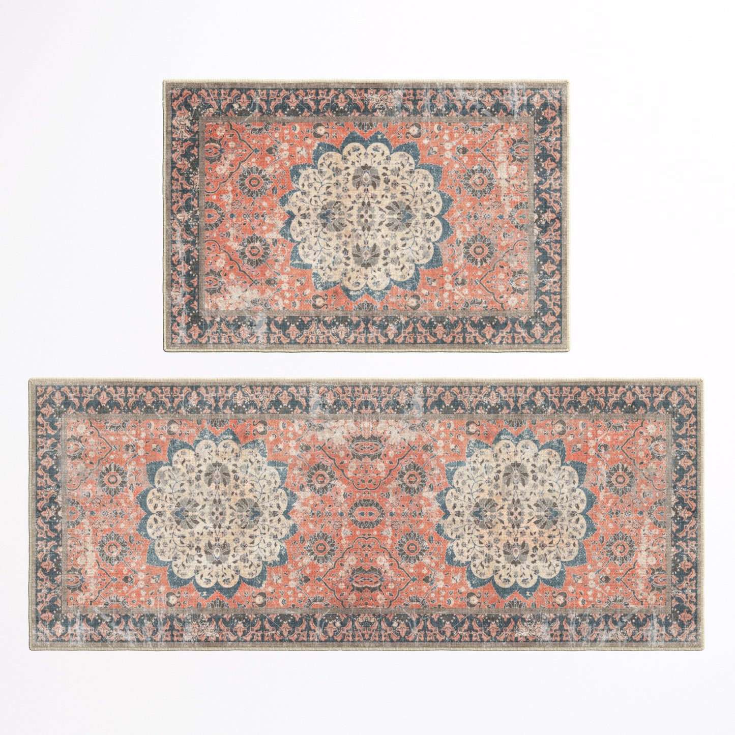 Ultra Soft Distressed Boho Inspired Machine Washable Area Rug