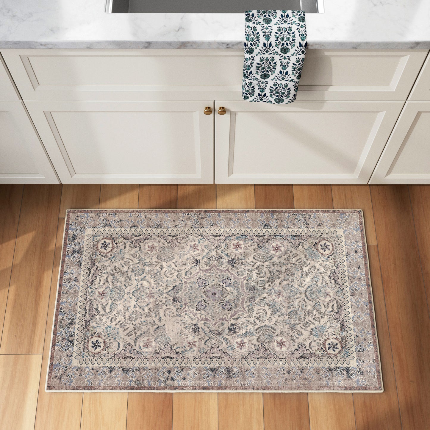 Ultra Soft Distressed Boho Inspired Machine Washable Area Rug