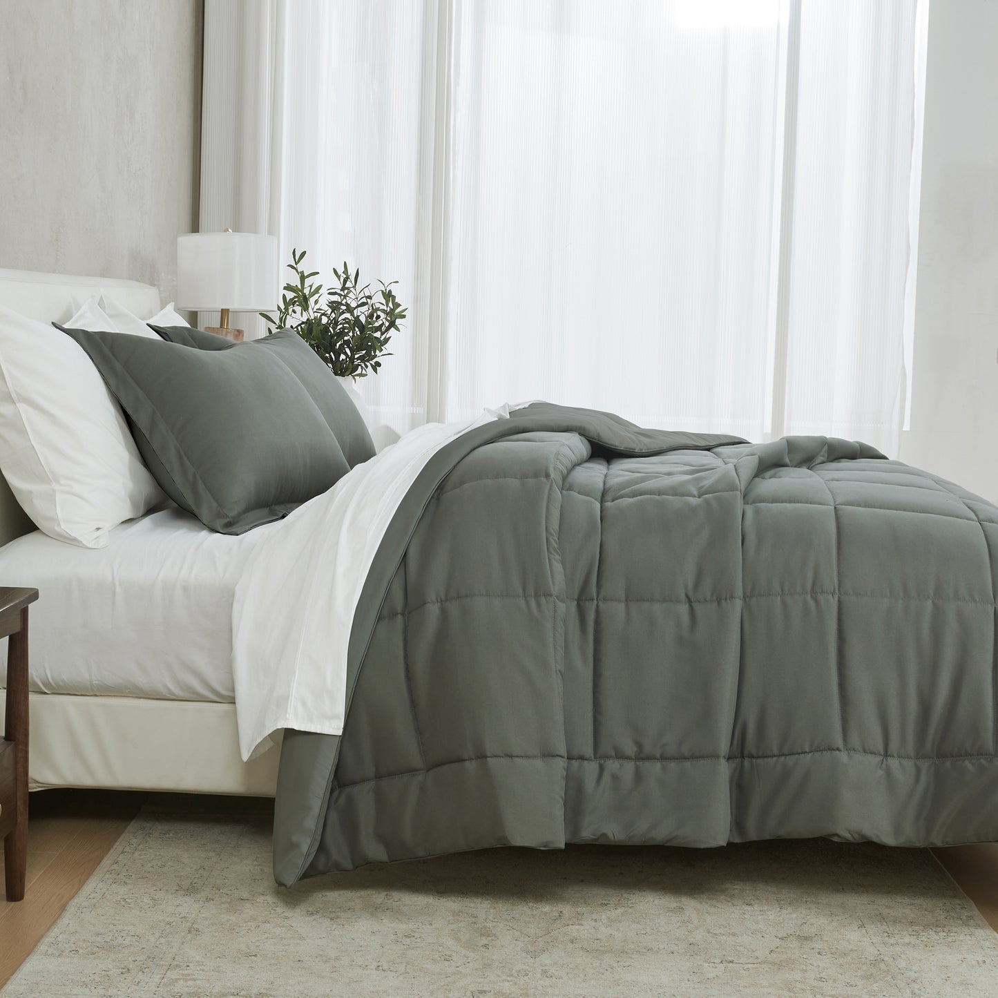 Reversible Christmas Comforter and Sham Set - Holiday / Lodge Odette Collection
