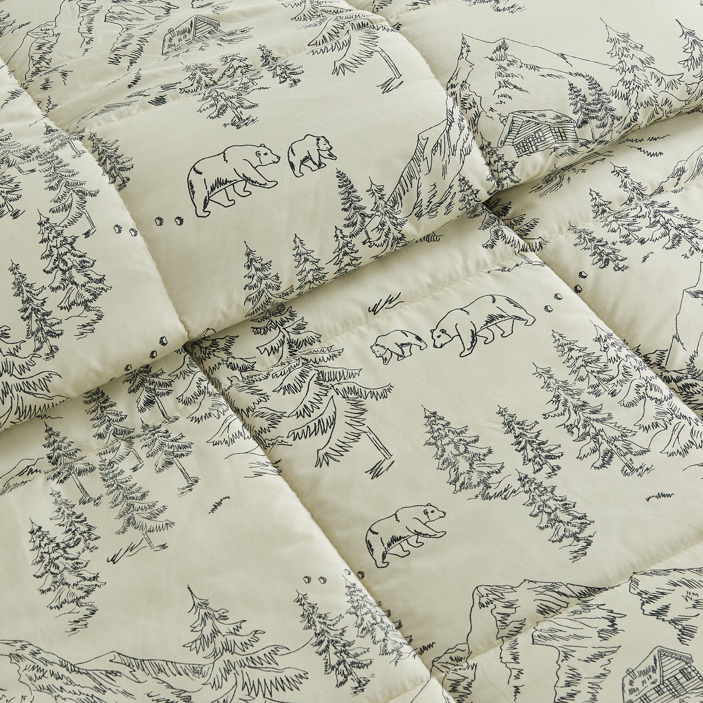 Reversible Christmas Comforter and Sham Set - Holiday / Lodge Odette Collection