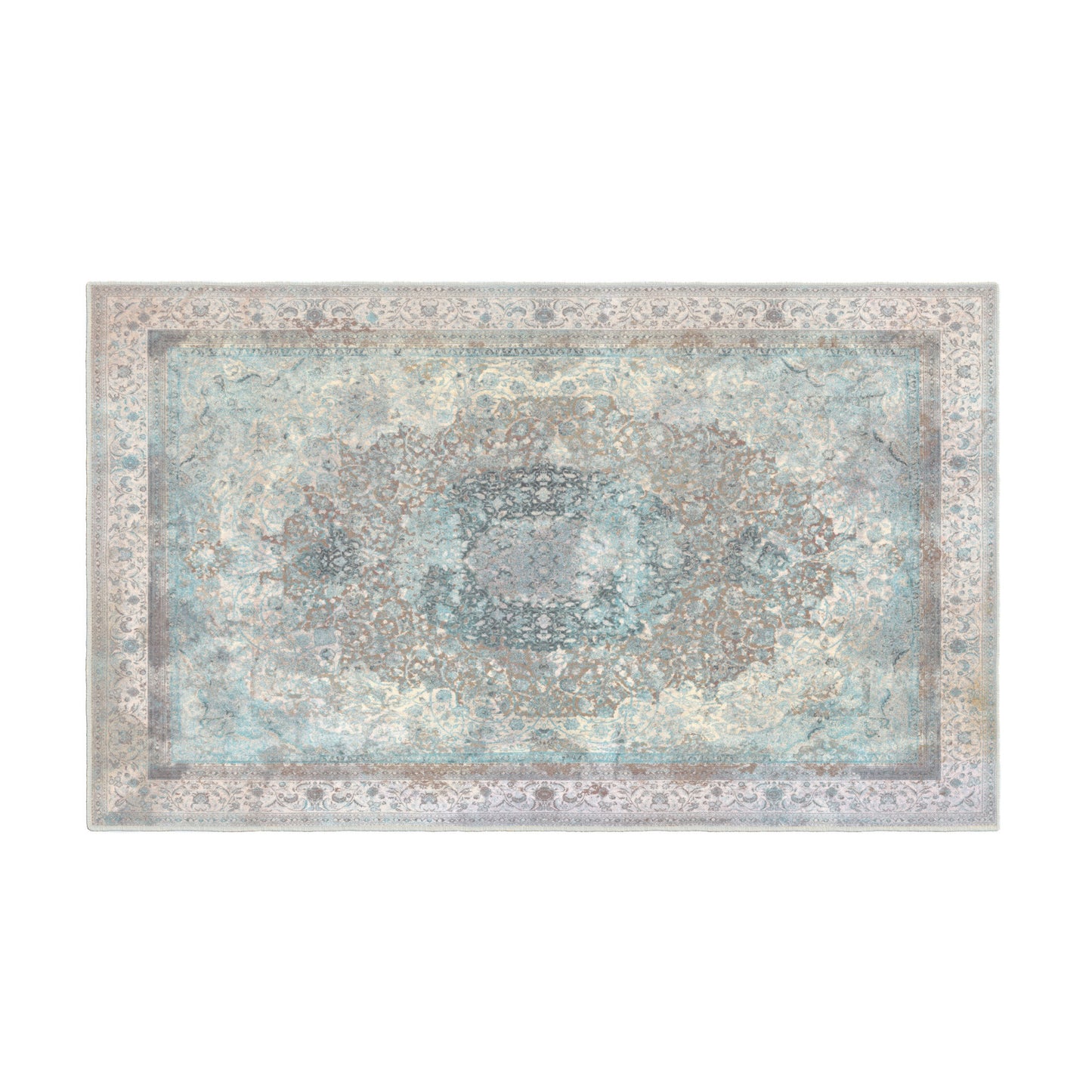 Ultra Soft Distressed Boho Inspired Machine Washable Area Rug