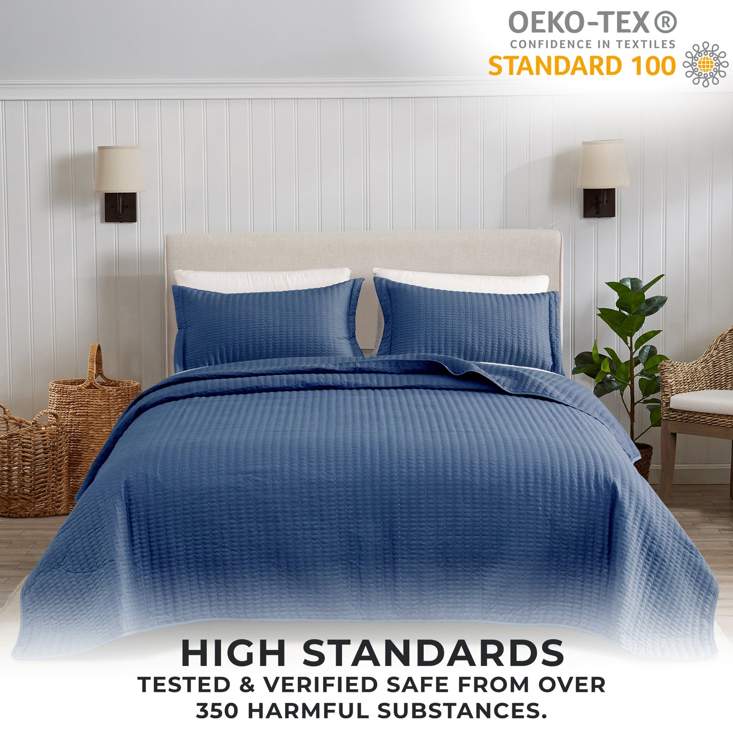 3-Piece Solid Quilt - Alicia Collection