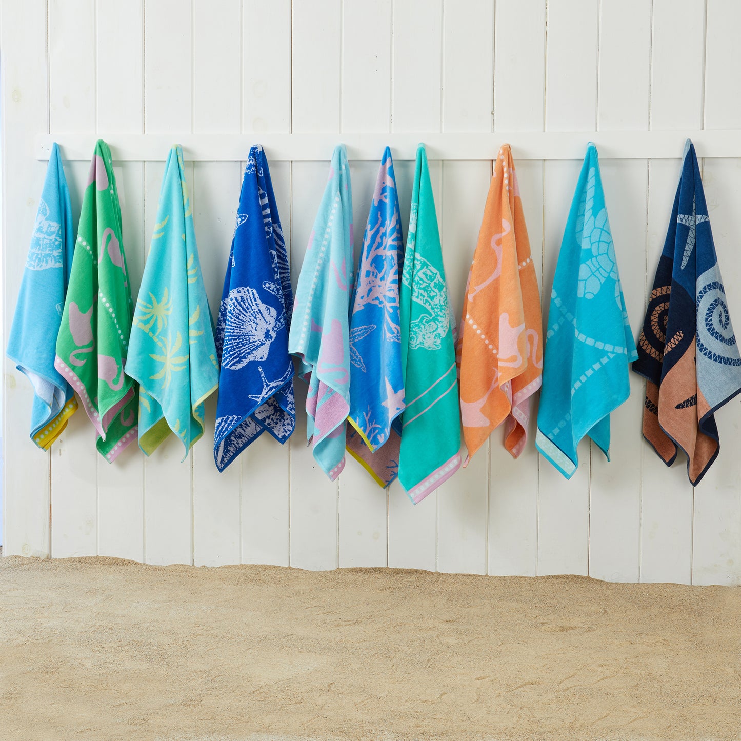 2 Pack 100% Cotton Jacquard Beach Towels - Playa Collection