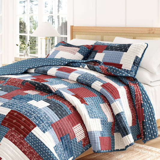 Americana Patchwork Quilt Set - Lowel Collection