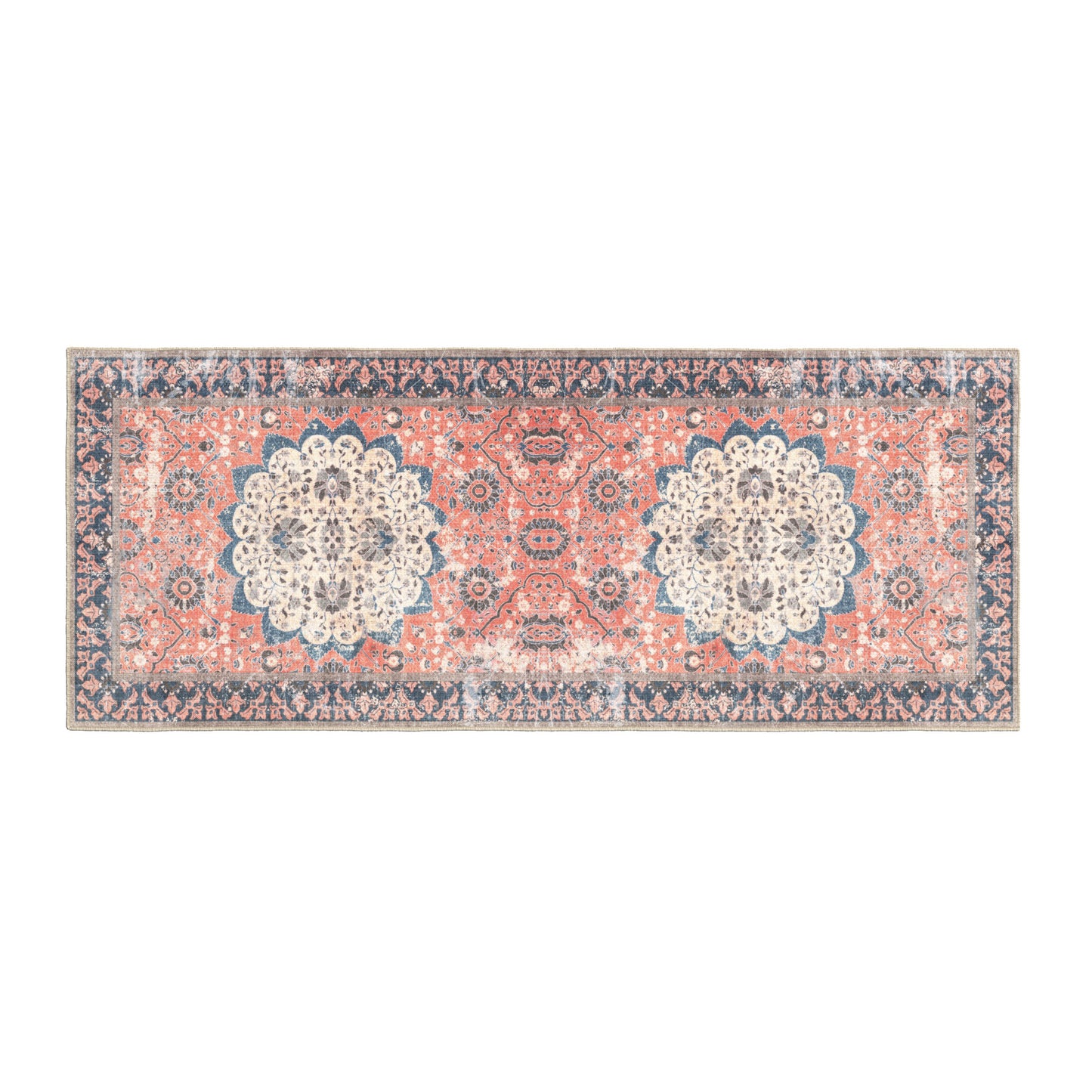 Ultra Soft Distressed Boho Inspired Machine Washable Area Rug
