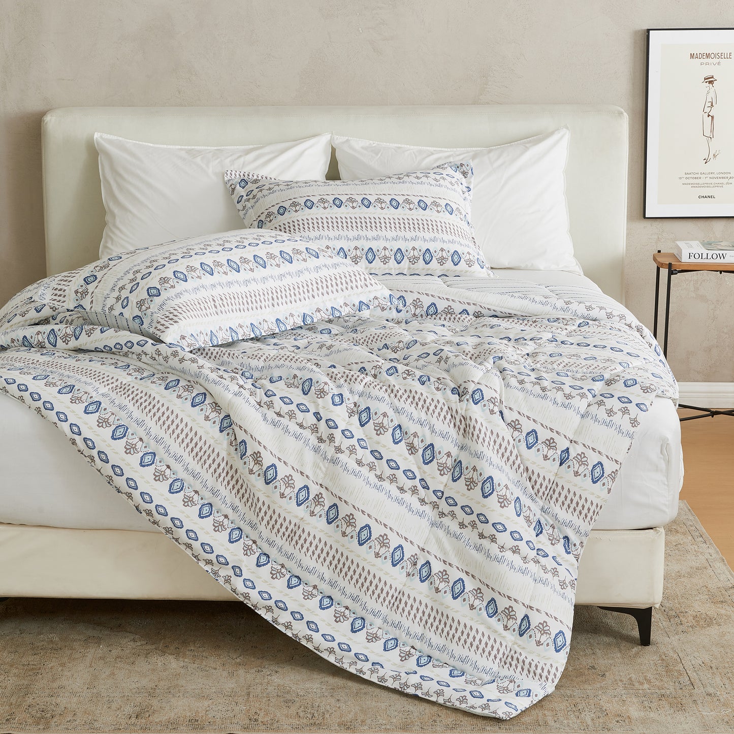 Reversible Christmas Comforter and Sham Set - Holiday / Lodge Odette Collection