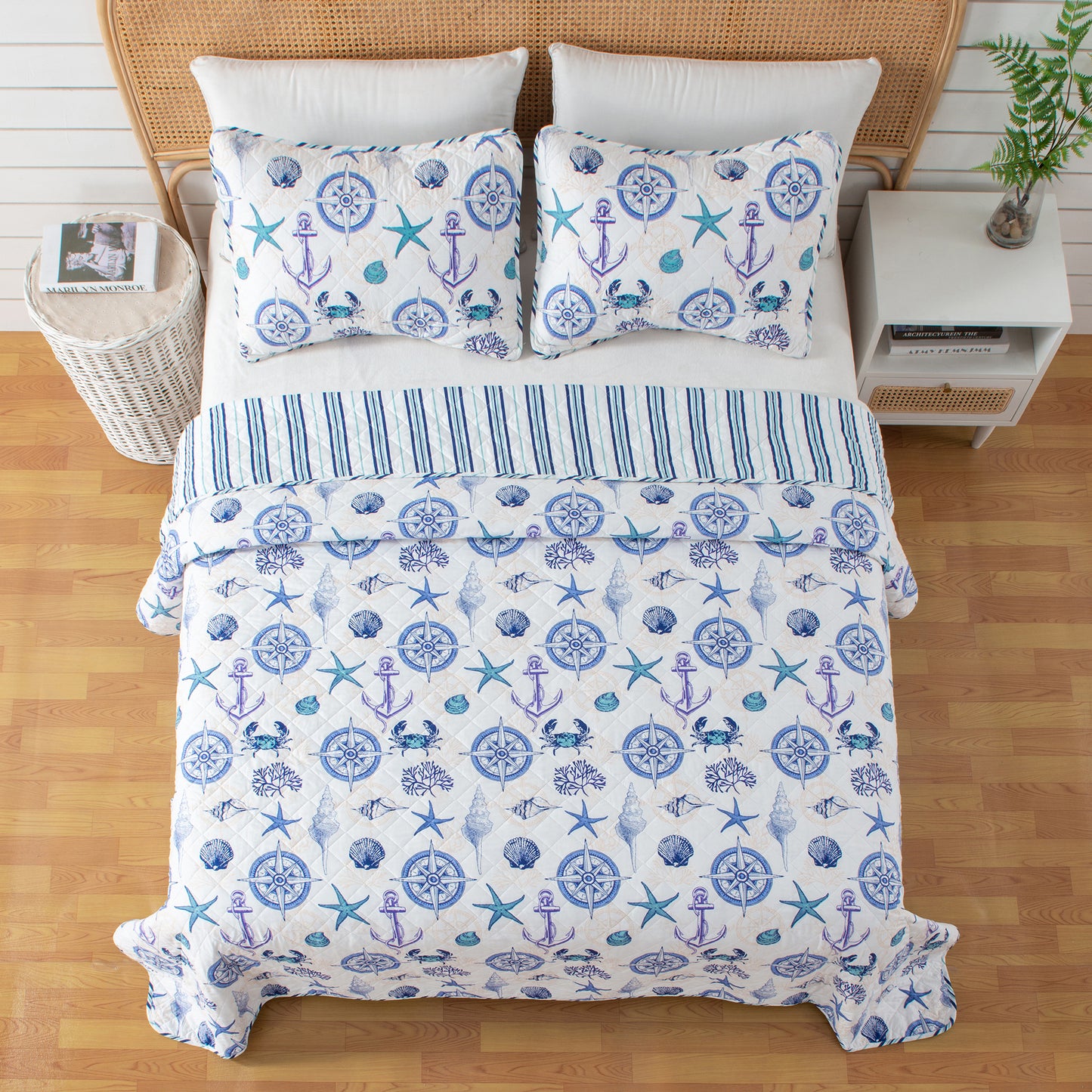 Azure Collection Coastal Quilt Set