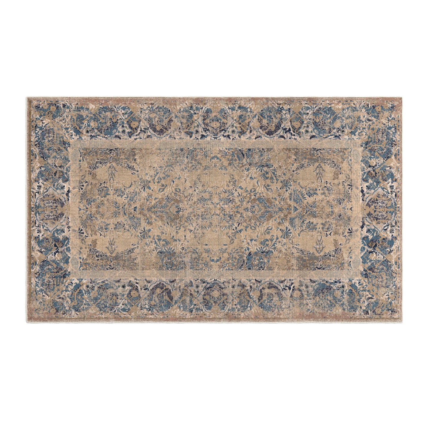 Ultra Soft Distressed Boho Inspired Machine Washable Area Rug