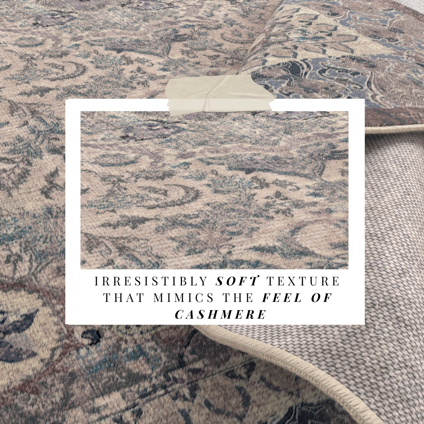 Ultra Soft Distressed Boho Inspired Machine Washable Area Rug