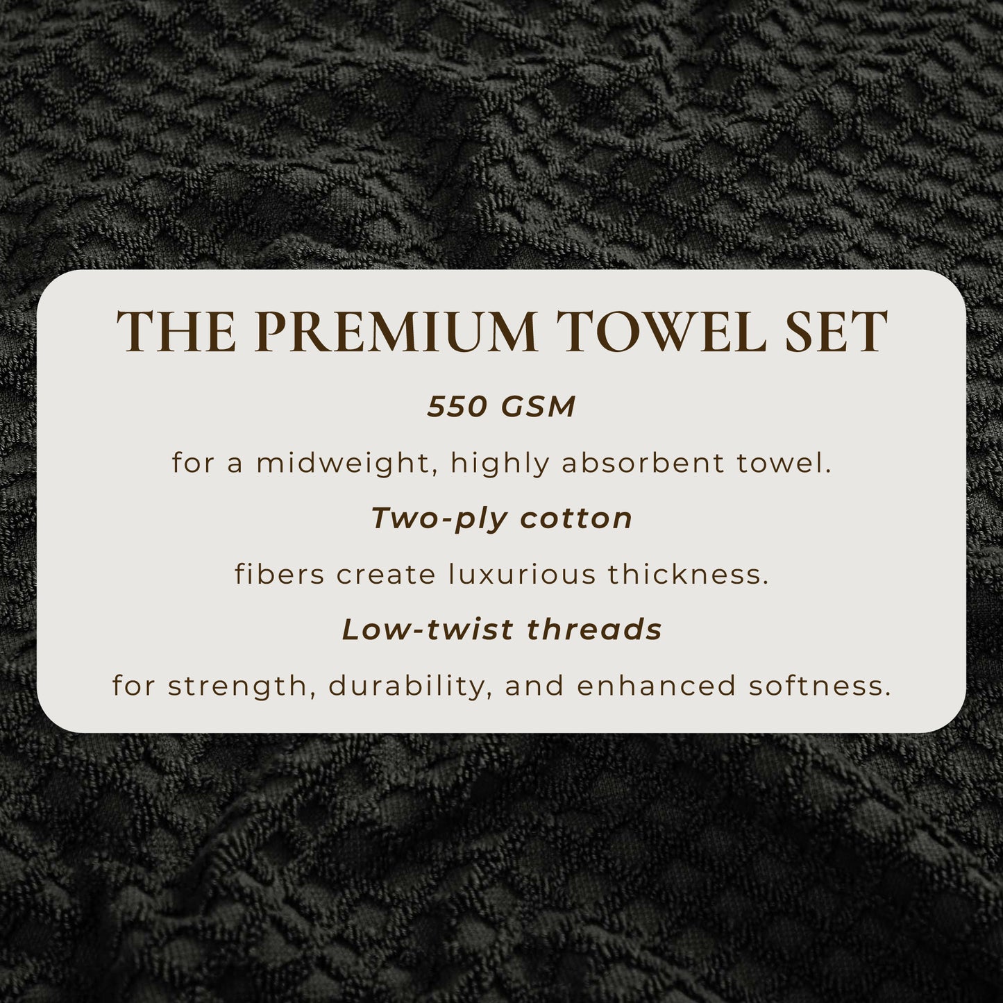 Cotton Diamond Waffle Weave Bath Towel Set - Grayson Collection