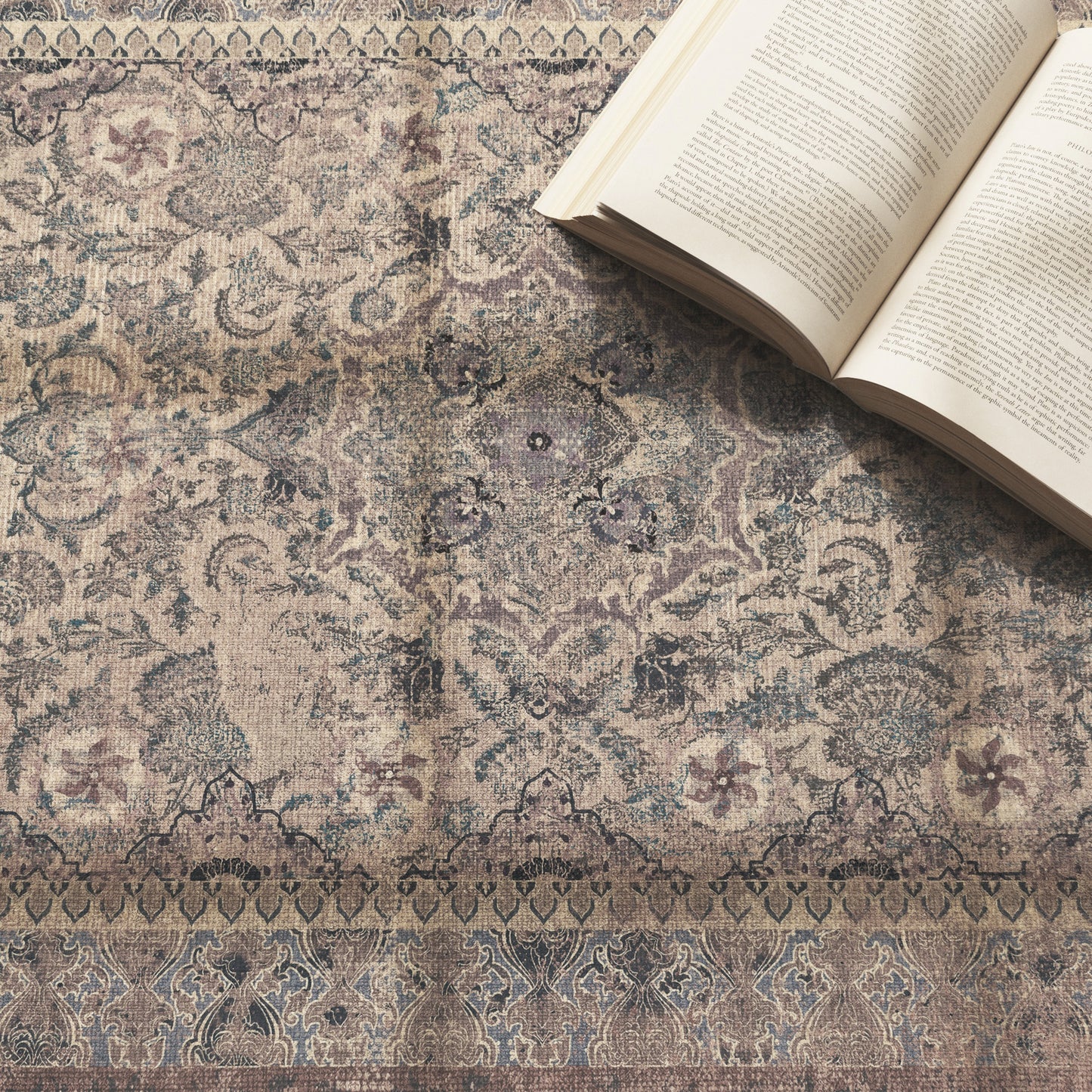Ultra Soft Distressed Boho Inspired Machine Washable Area Rug
