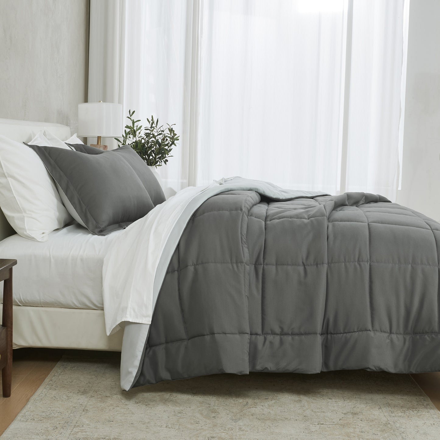 Reversible Christmas Comforter and Sham Set - Holiday / Lodge Odette Collection