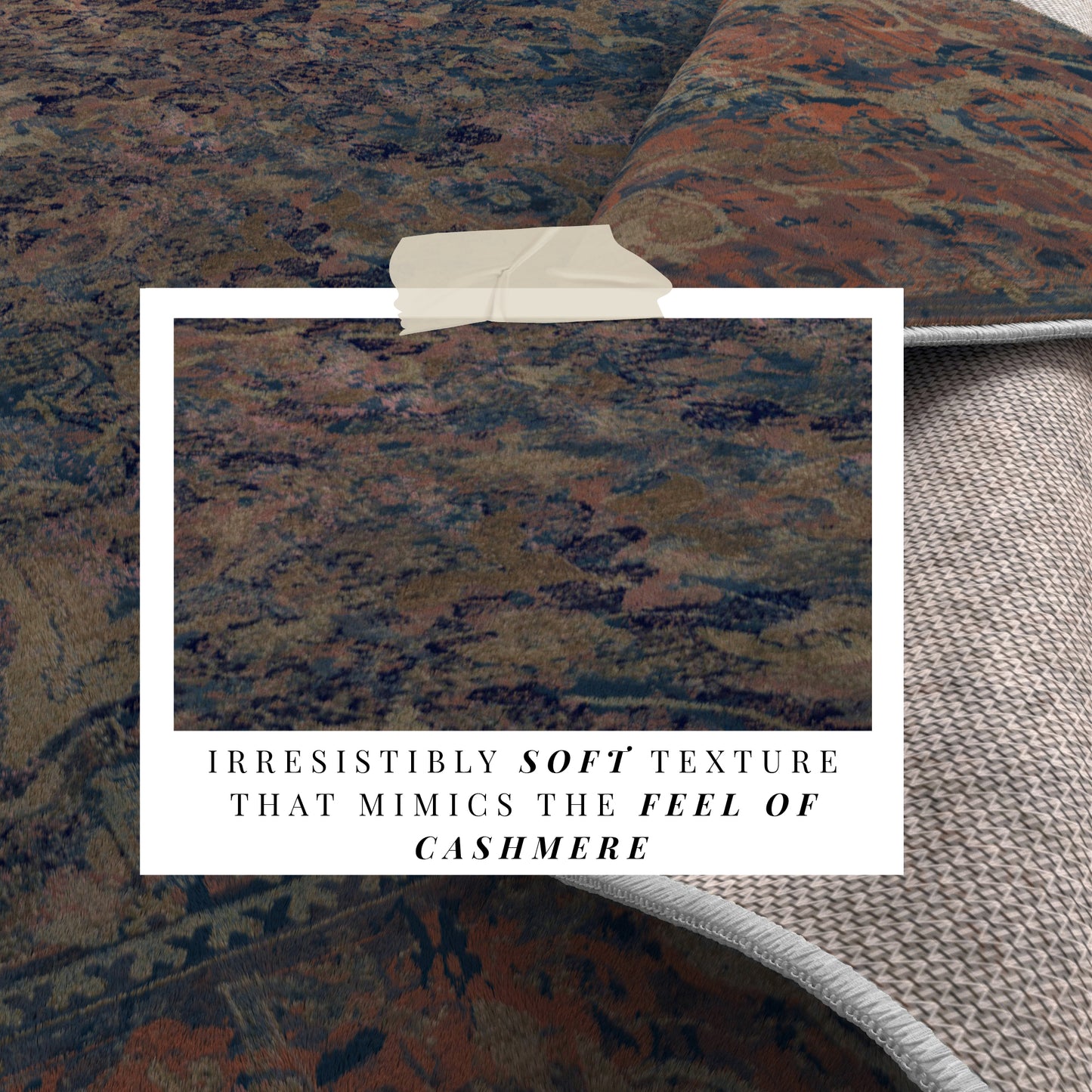 Ultra Soft Distressed Boho Inspired Machine Washable Area Rug