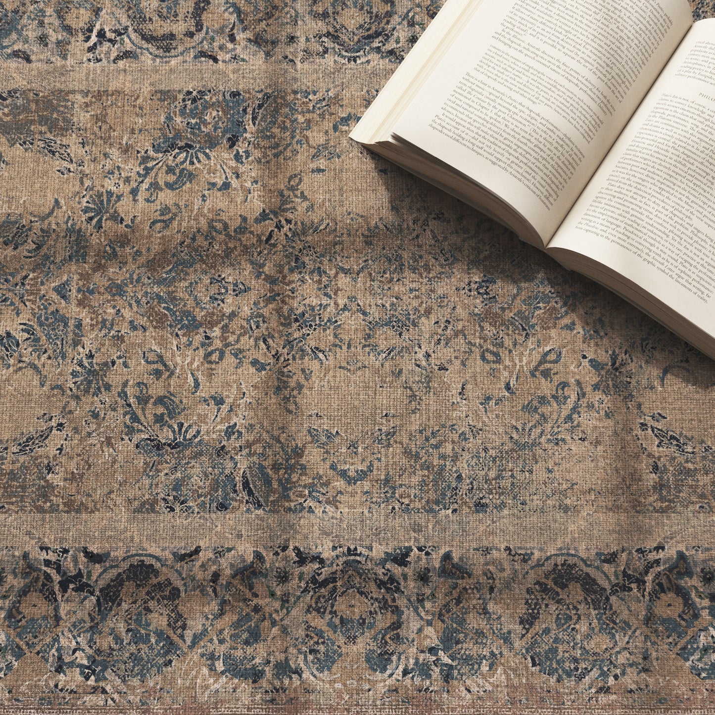 Ultra Soft Distressed Boho Inspired Machine Washable Area Rug