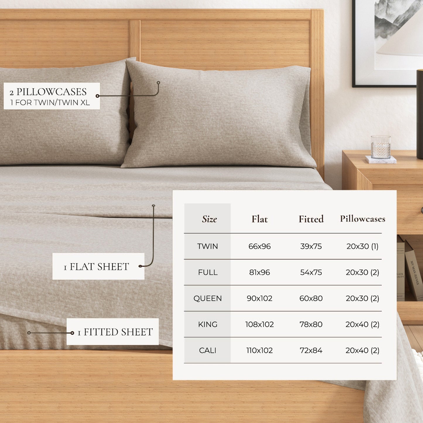 4 Piece Heathered Solid Flannel Sheet Sets - Anders Collection