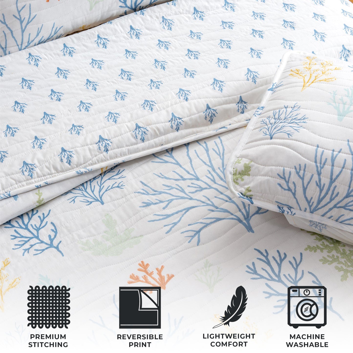 3-Piece Coastal Quilt - Maldives Collection