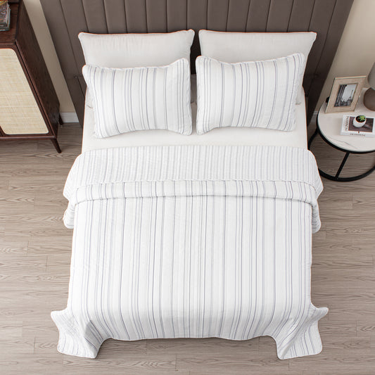 3-Piece Stripe Quilt - Katelyn Collection