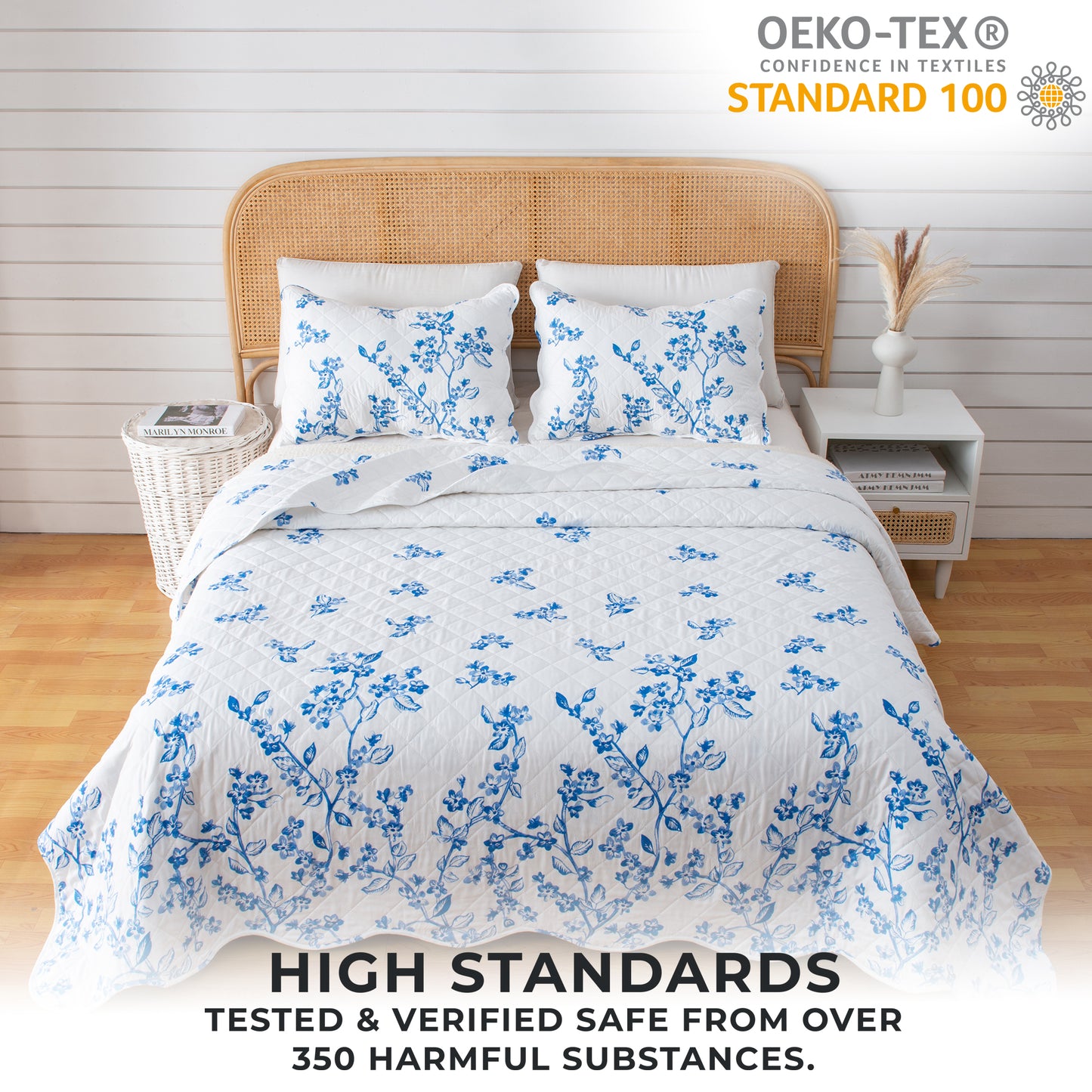 3-Piece Floral Quilt - Raelynn Collection