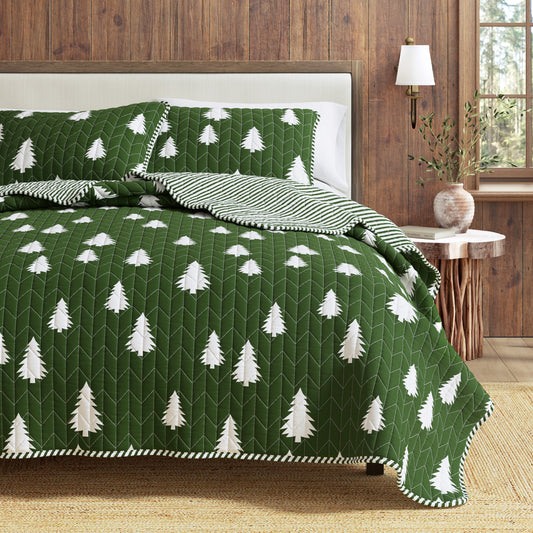 3 Piece Lodge Printed Quilt - Arrowhead