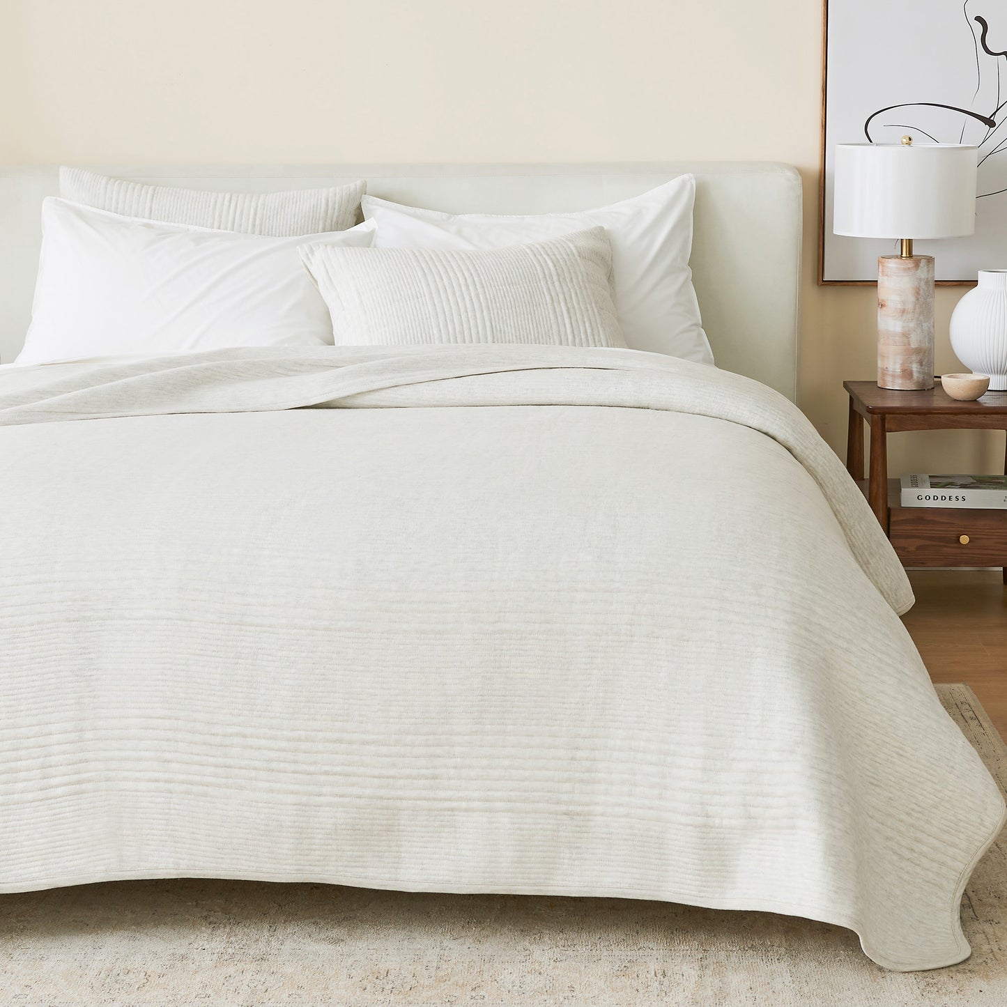 3 Piece Jersey Knit Quilt Set - Natalie Collection