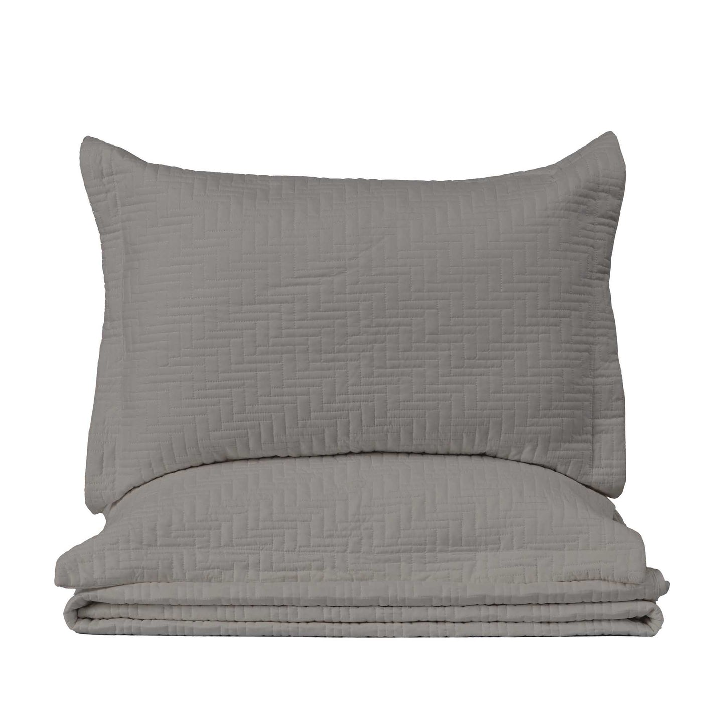 3-Piece Herringbone Stitched Quilt - Louise Collection