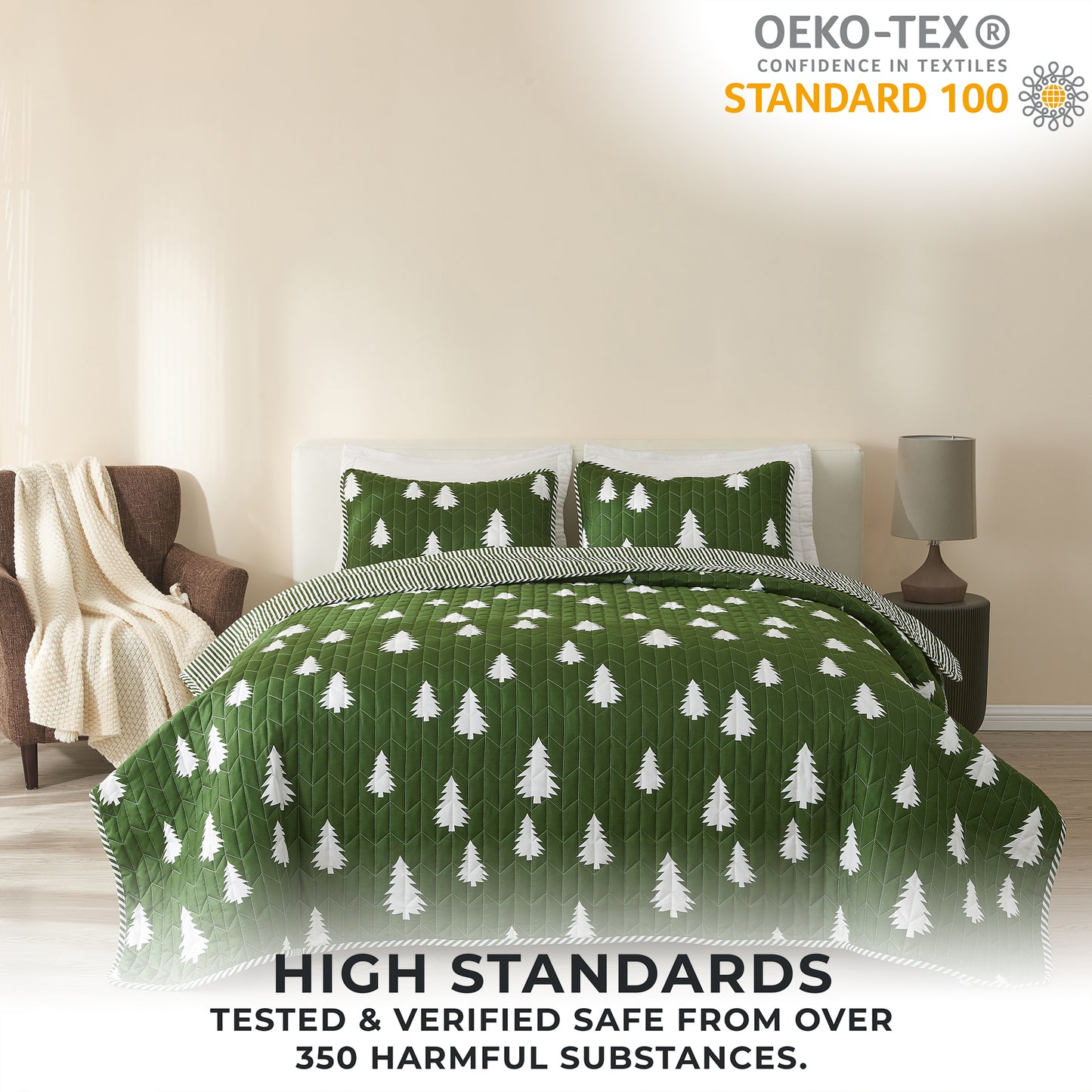 3 Piece Lodge Printed Quilt - Arrowhead