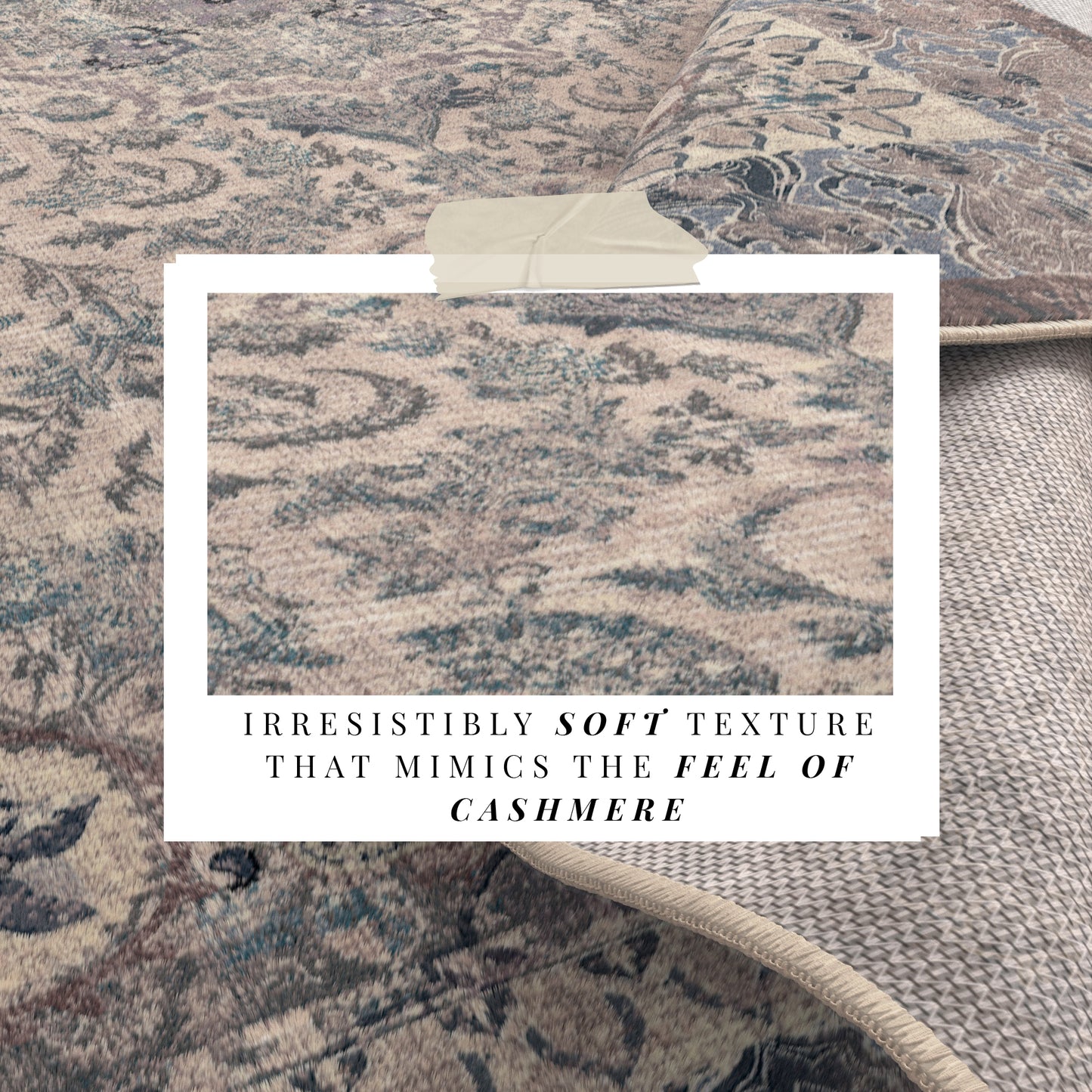 Ultra Soft Distressed Boho Inspired Machine Washable Area Rug