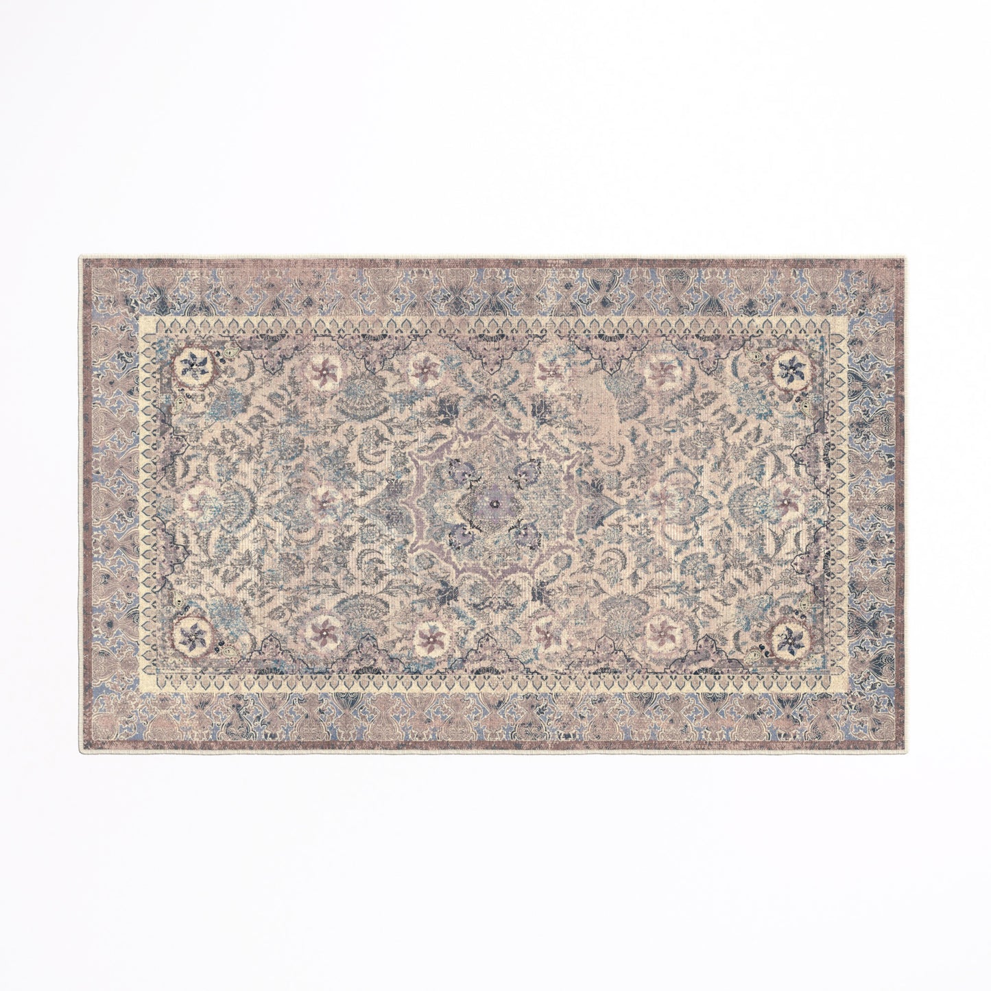 Ultra Soft Distressed Boho Inspired Machine Washable Area Rug