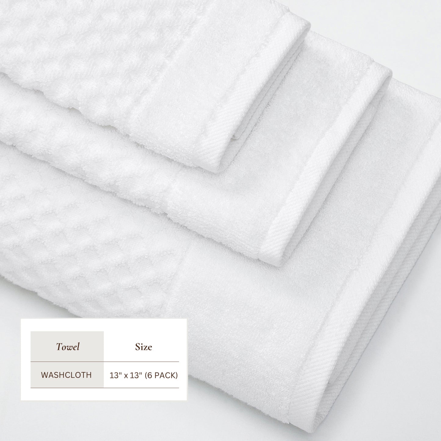 Cotton Diamond Waffle Weave Bath Towel Set - Grayson Collection
