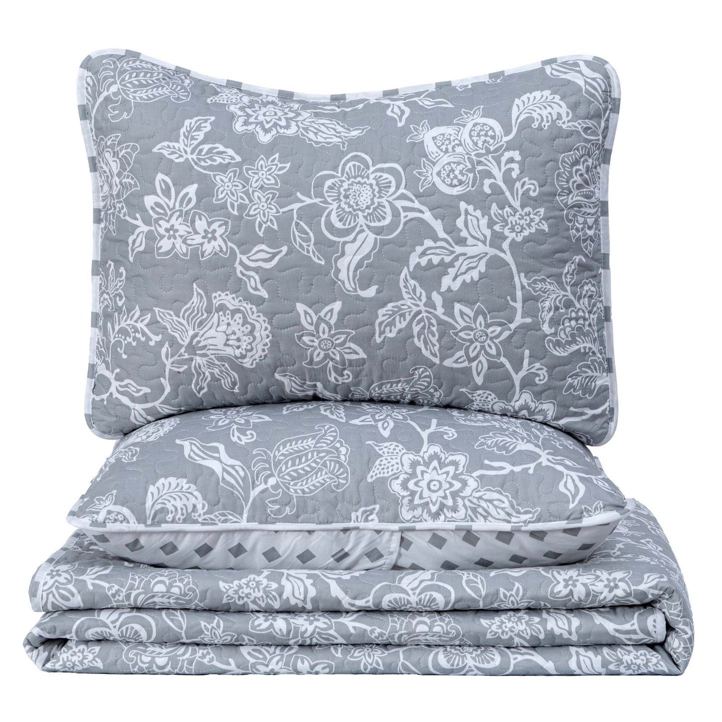 3-Piece Floral Quilt - Emma Collection