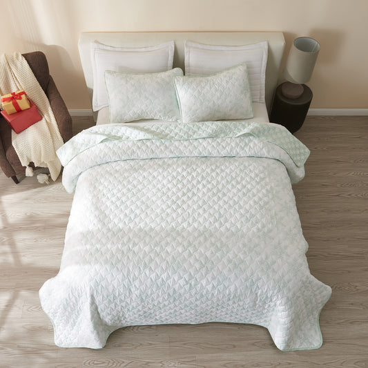 3 Piece Large Snowflake Quilt - Noemi Collection