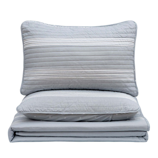 3-Piece Stripe Quilt - Madelina Collection