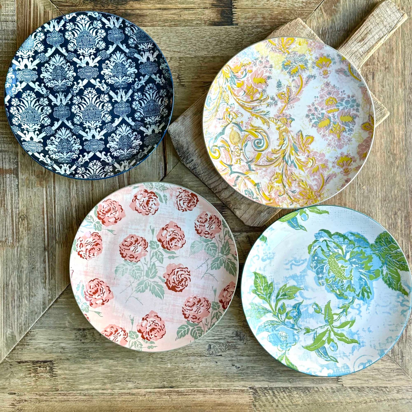 Patina Vie Maison Assorted Artisan Dinner Plate & Bowls, Set of 4