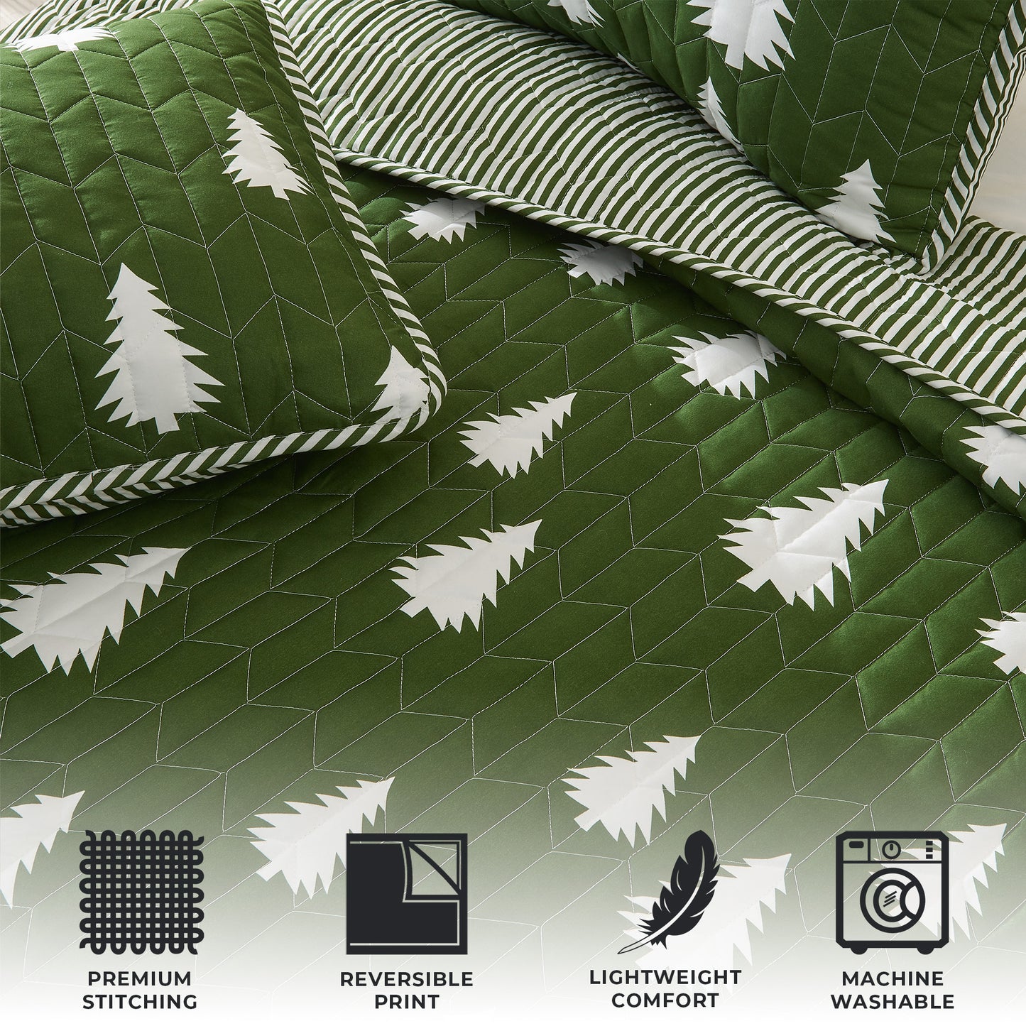 3 Piece Lodge Printed Quilt - Arrowhead