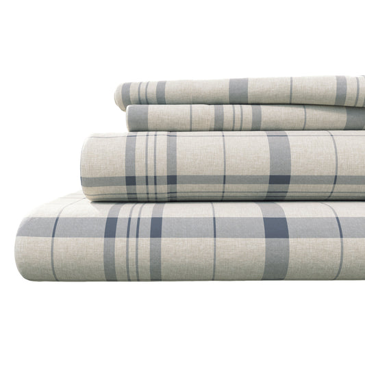 Turkish Cotton Flannel Sheet Set - Plaid & Stripe Collection